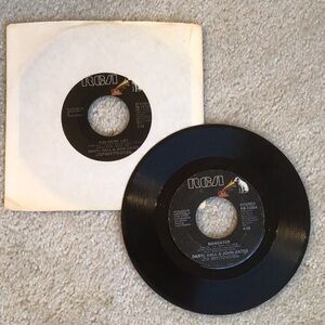 Set of 2 Vintage Daryl Hall & John Oats 7” Vinyl Records, 1980-1982, RCA Records